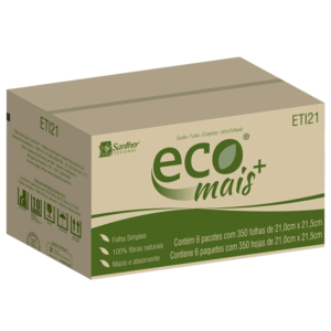 Toalha Interfolhada Eco 2d Folha Simples 6 Pct C/ 350 Folhas – Eti21